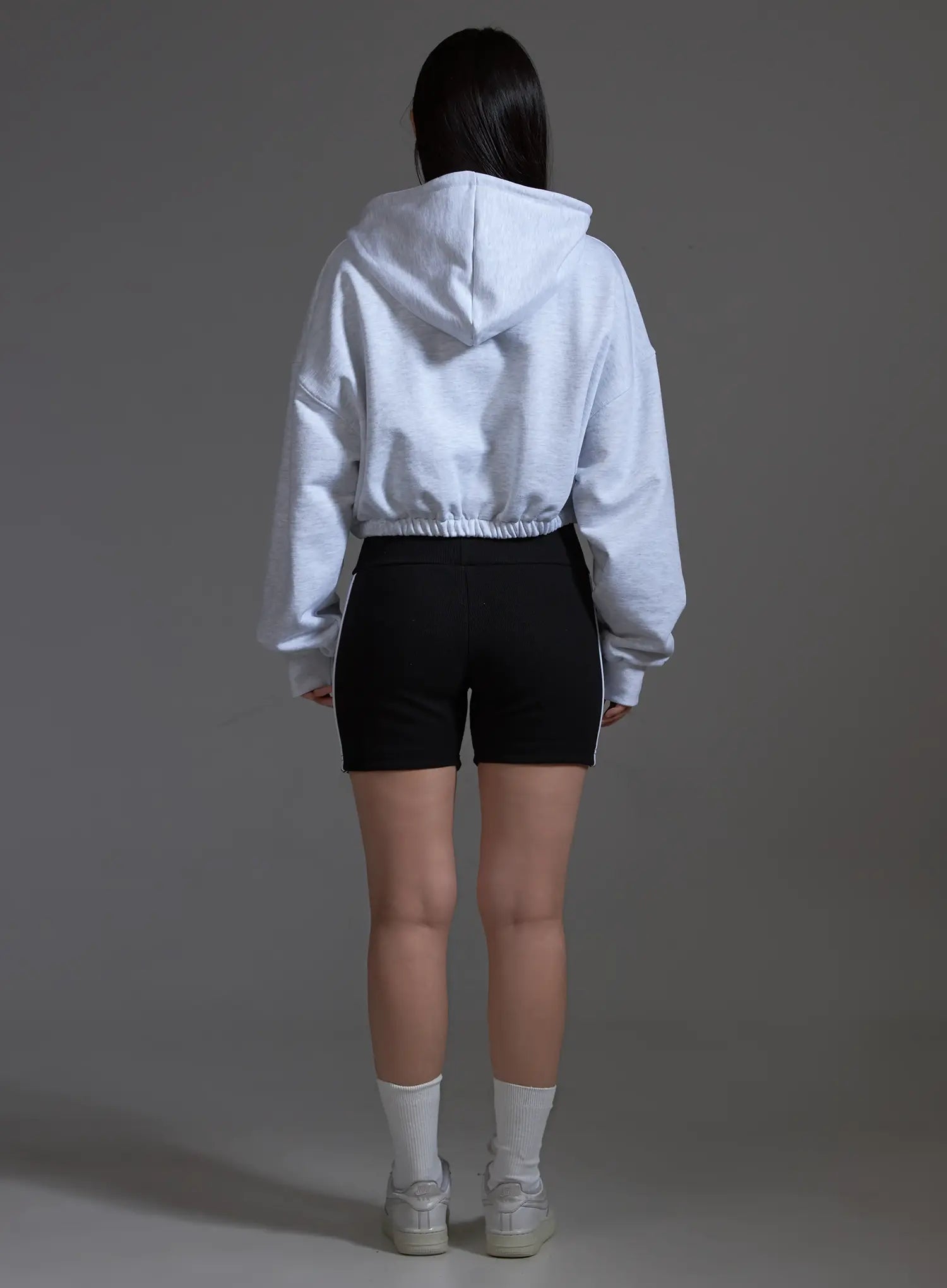 Cropped Zip-Up Hoodie IO517