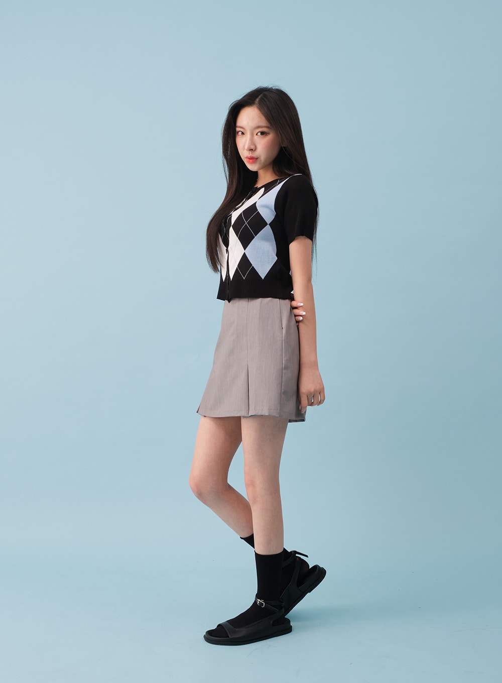 Sheer Ribbed Socks BY27