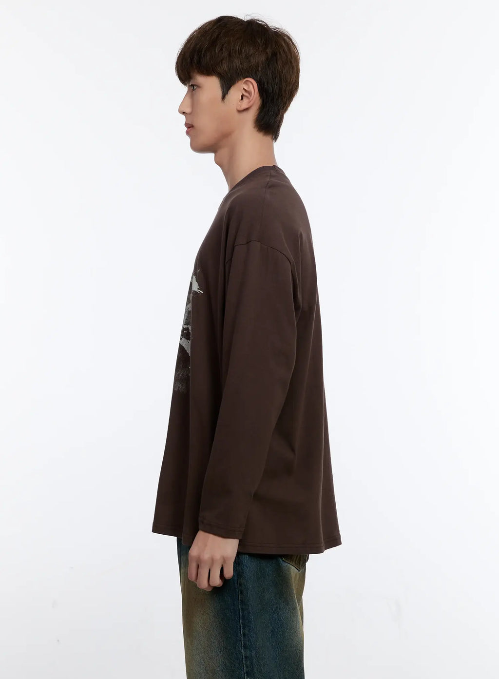 Men's Retro Print Long Sleeve Tee IS530