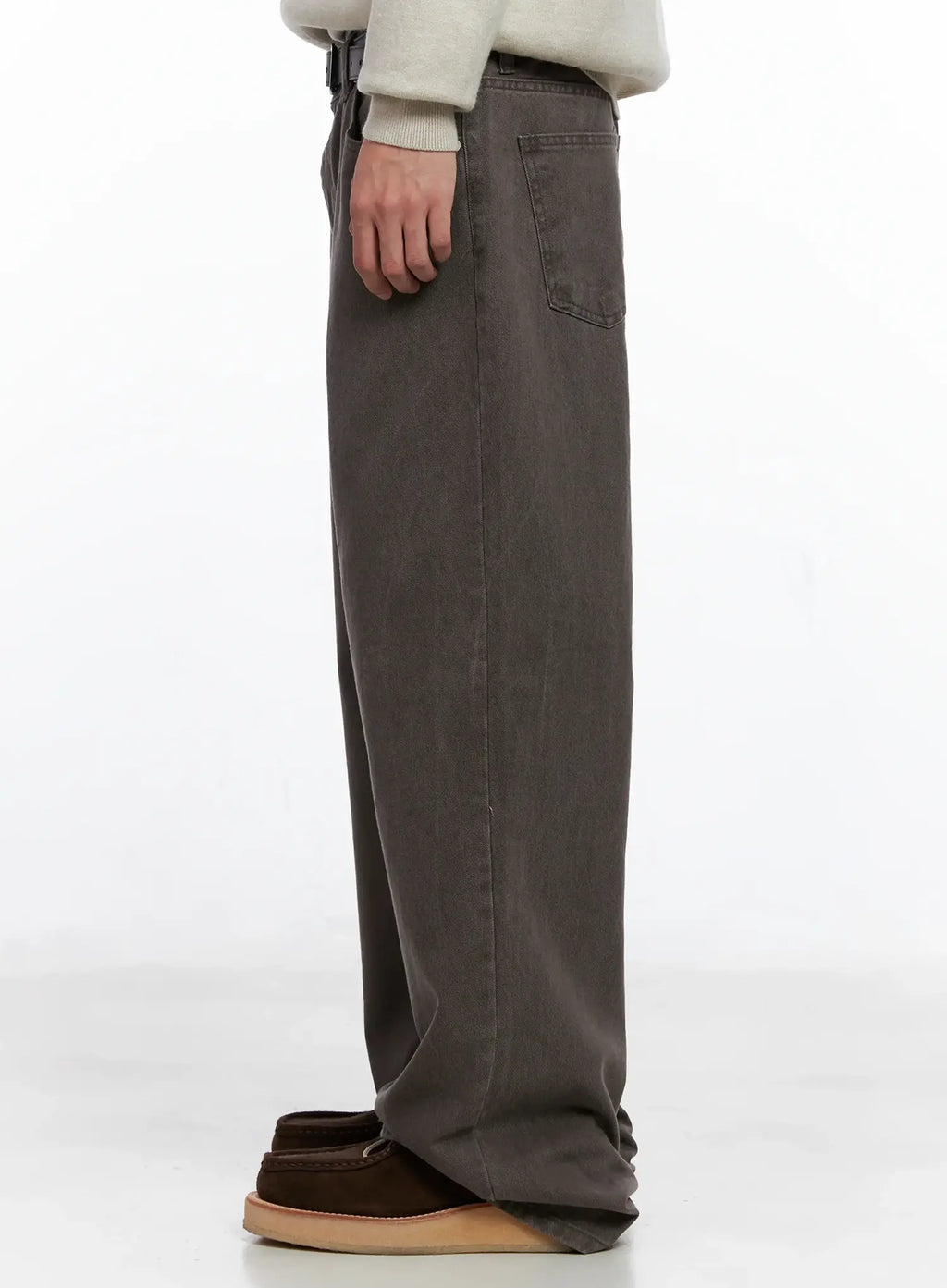 Men's Washed Wide-Leg Pants IS519