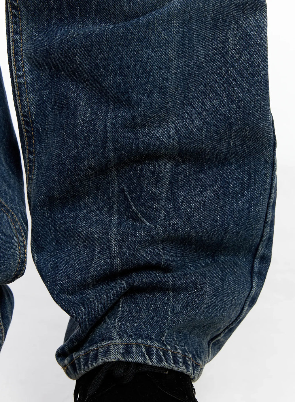 Men's Vintage Wash Semi-Wide Jeans IO502