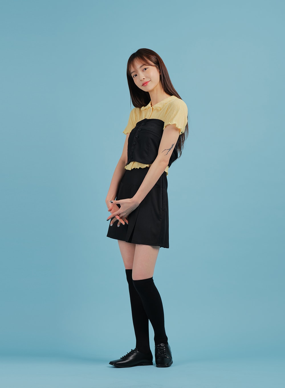 Basic Formal Pleated Mini Skirt BA27