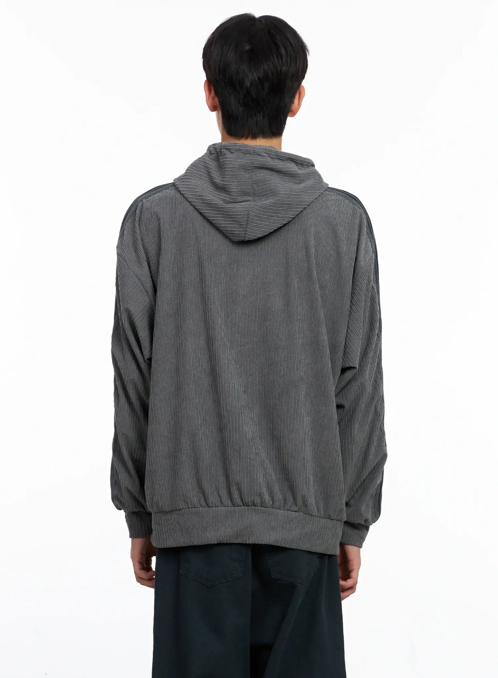 Men's Embroidered Corduroy Hoodie IS519