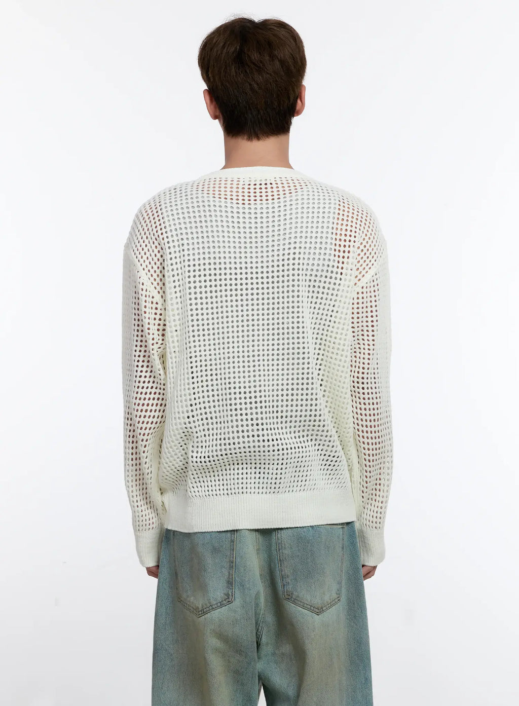 Men's Mesh Knit Sweater IS529