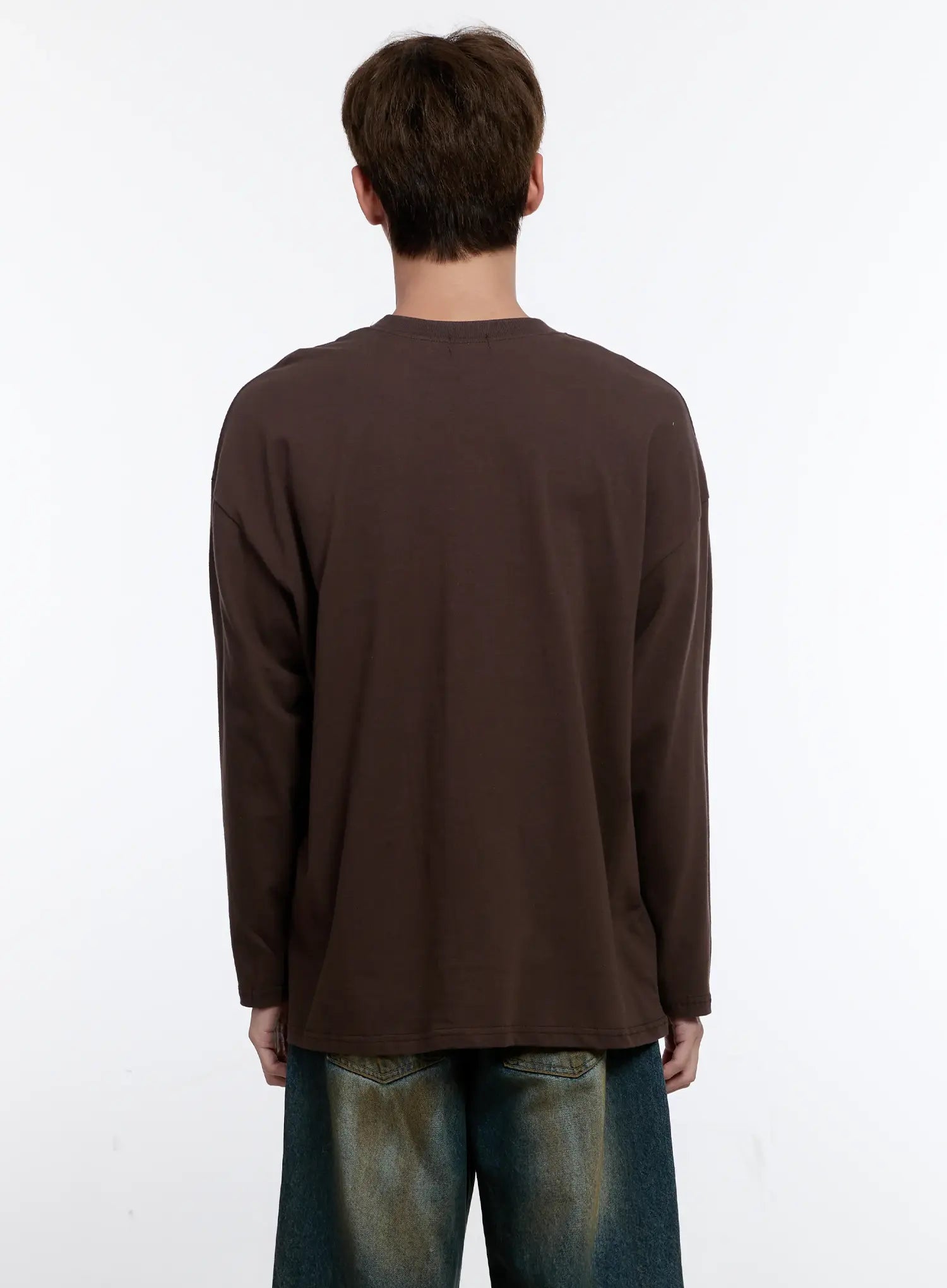 Men's Retro Print Long Sleeve Tee IS530