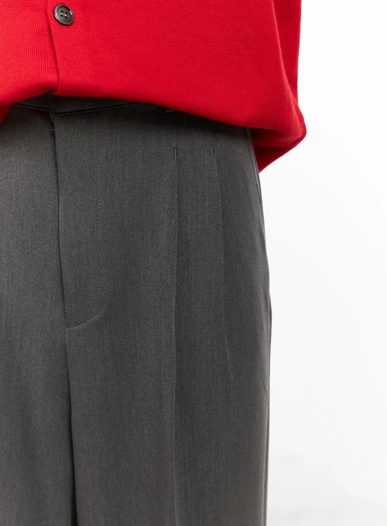 Men's Pintuck Wide-Leg Trousers IS519