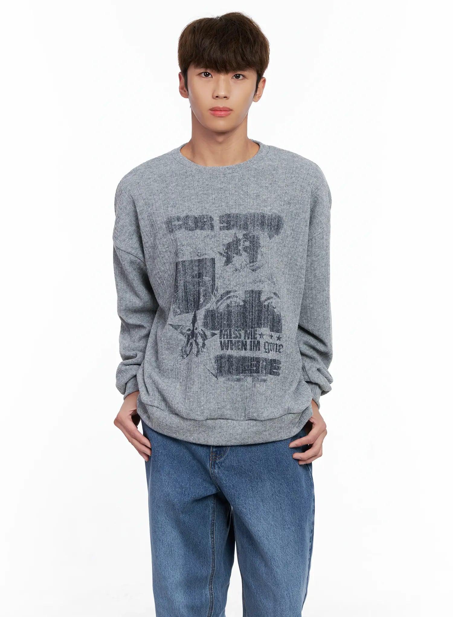 Men's Graphic Sweater IO506