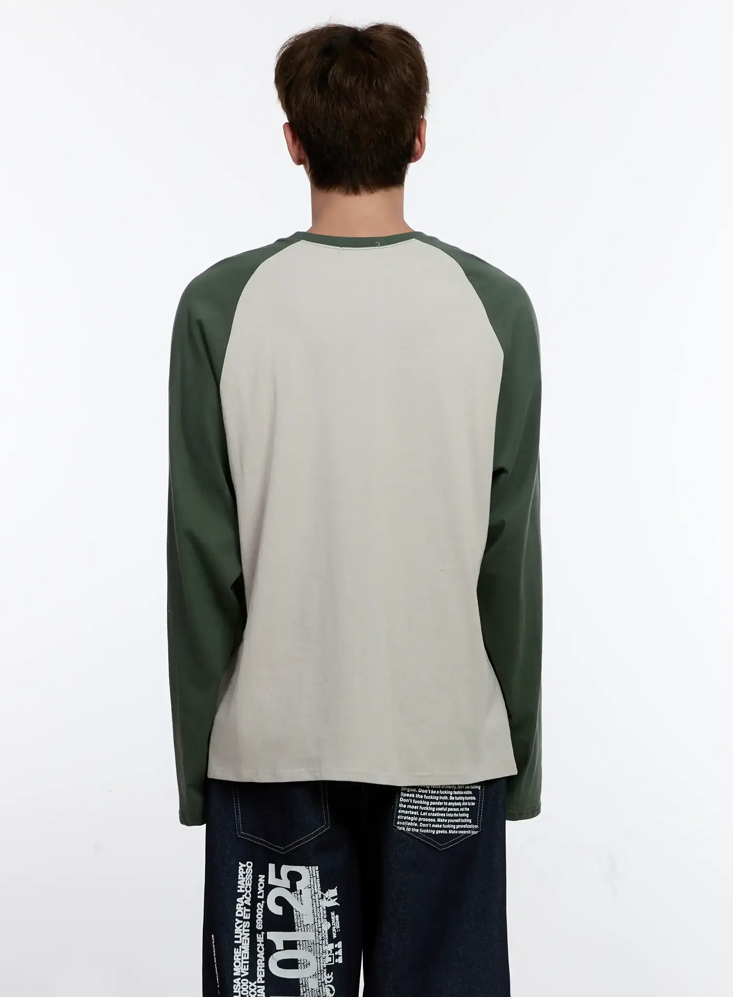 Men's Graphic Raglan Long Sleeve T-Shirt IS529