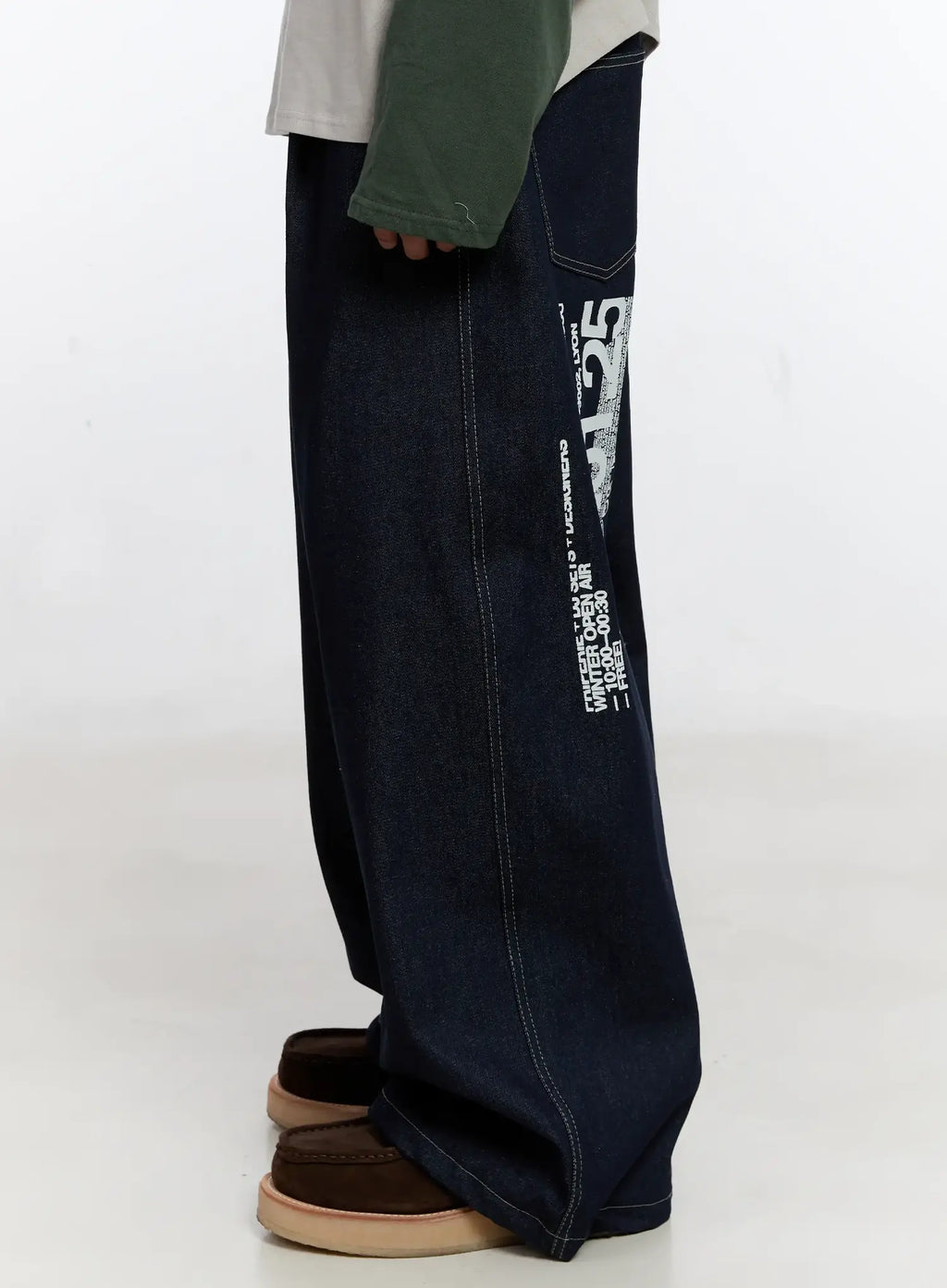 Men's Graphic Jeans (Dark Blue) IS529