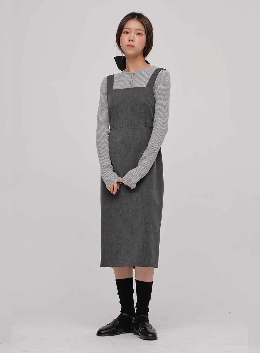 Wool Sleeveless Long Dress