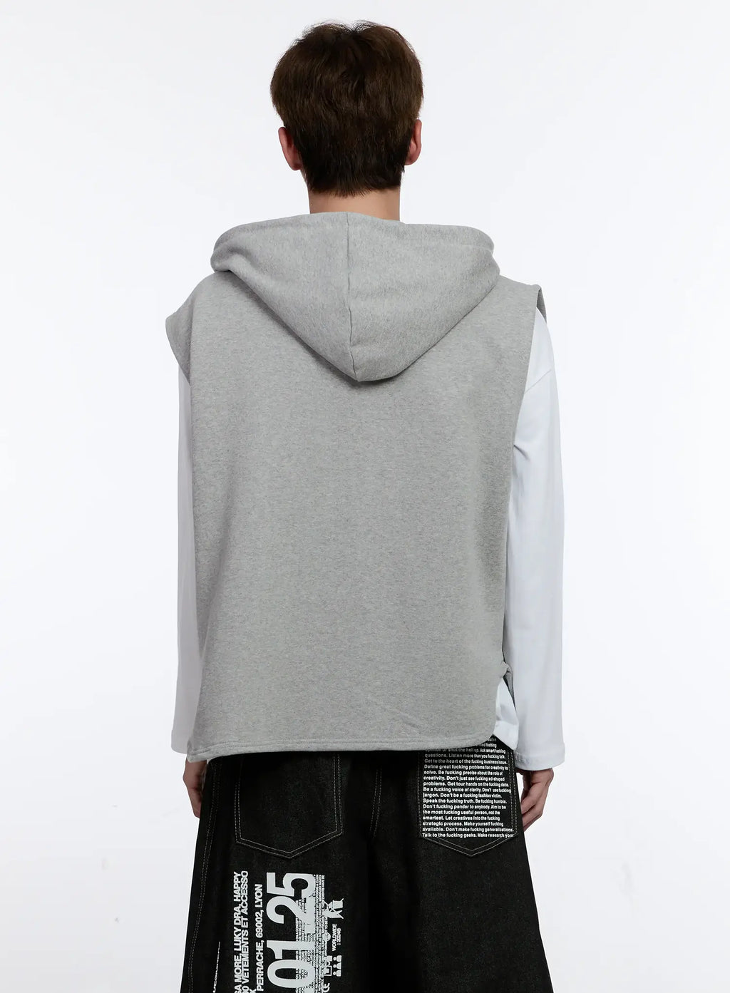 Men's Hooded Zip-Up Vest IS529