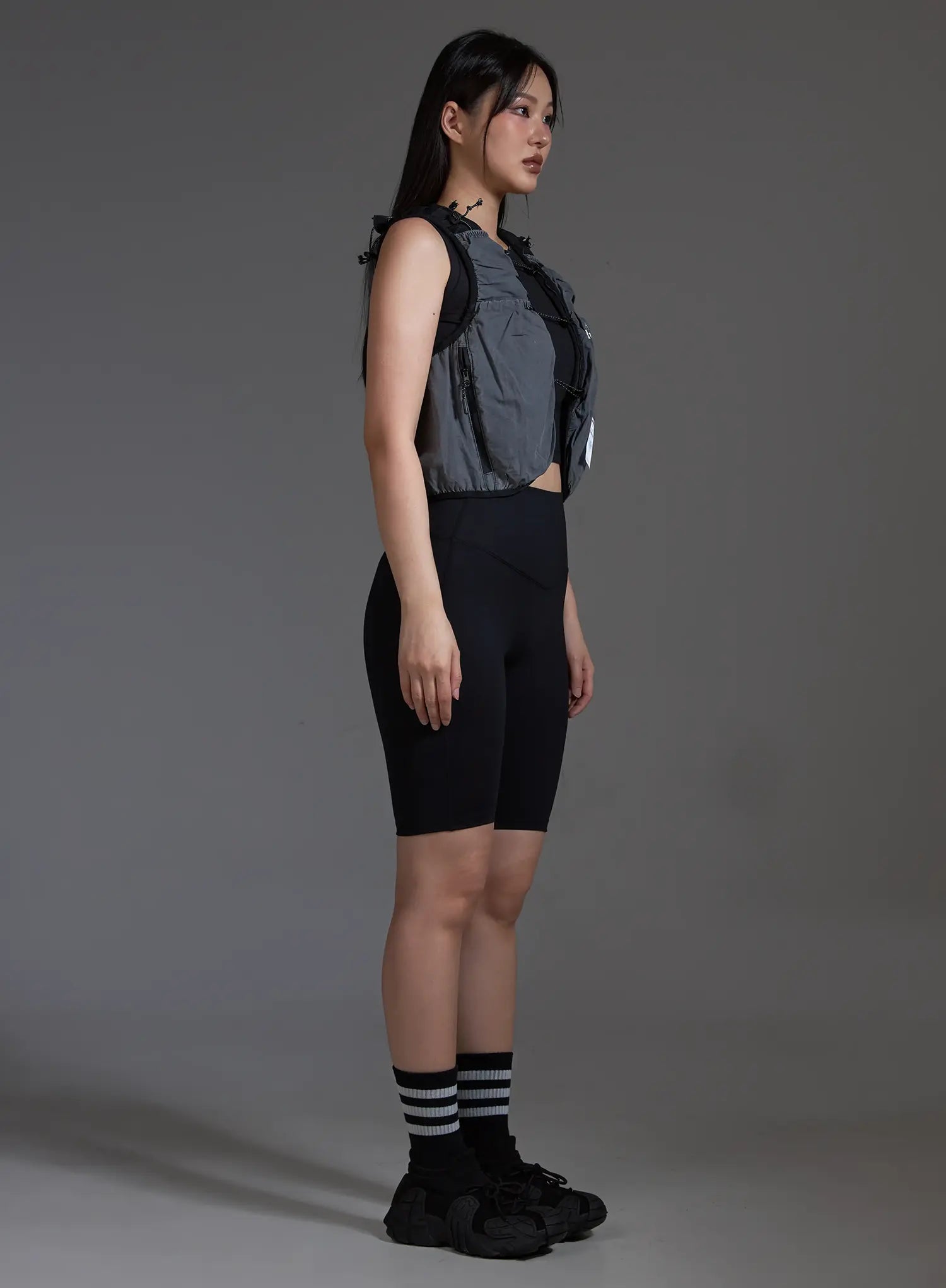 Sporty Utility Running Vest (Dark Gray) IO517