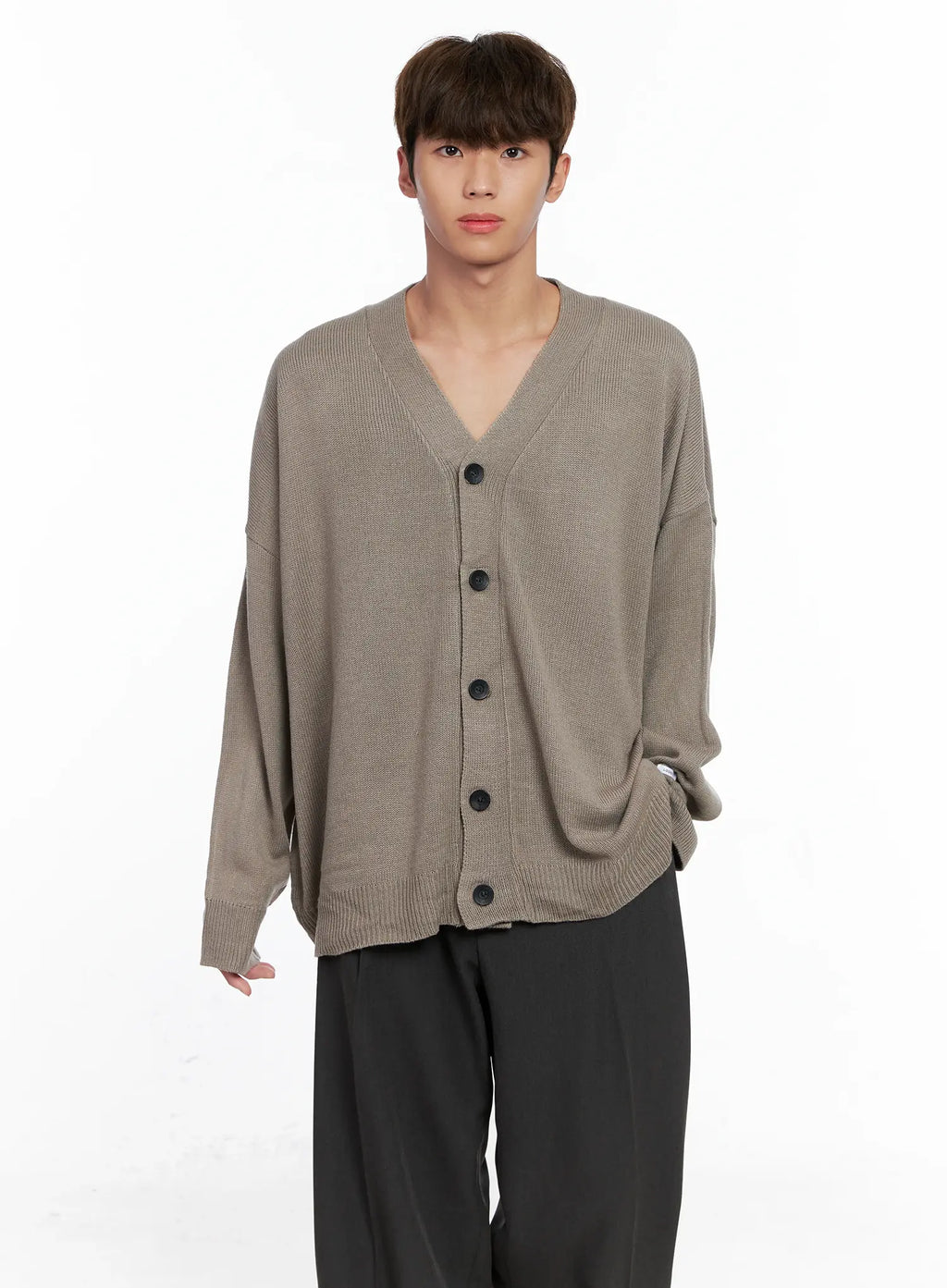 Men's Oversized V-Neck Cardigan IO506