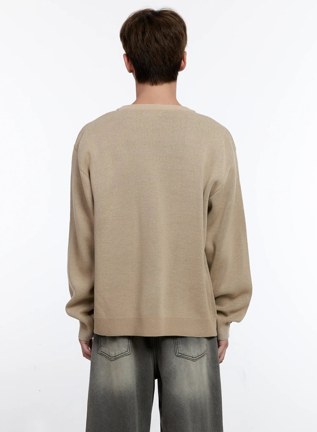 Men's Casual Knit Crewneck Sweater IS530