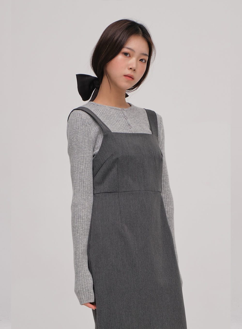 Wool Sleeveless Long Dress