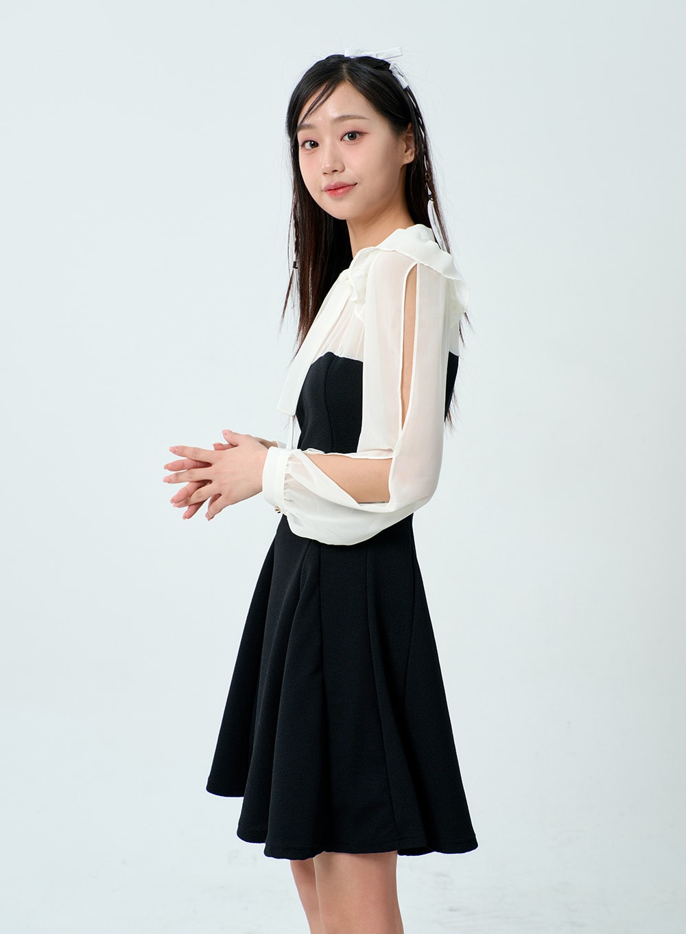 Cut Out Sleeve Mini Dress BM329