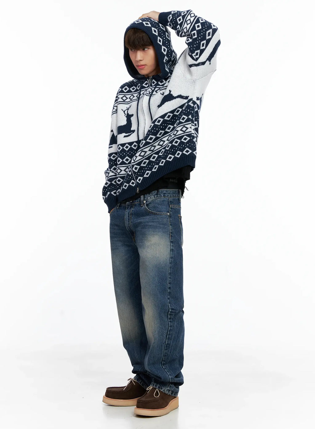 Men's Frost Hooded Knit Zip-Up IO502