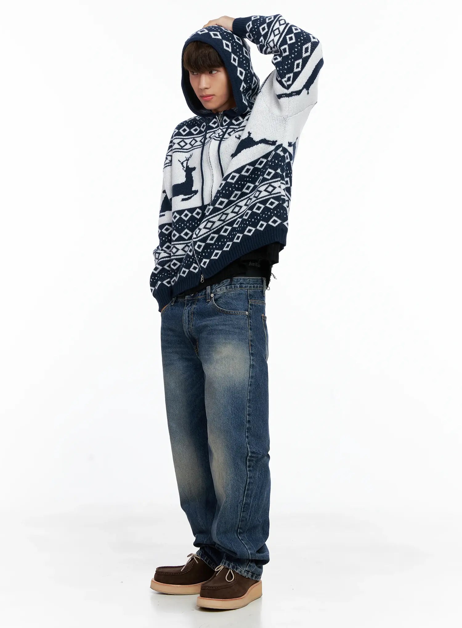 Men's Frost Hooded Knit Zip-Up IO502