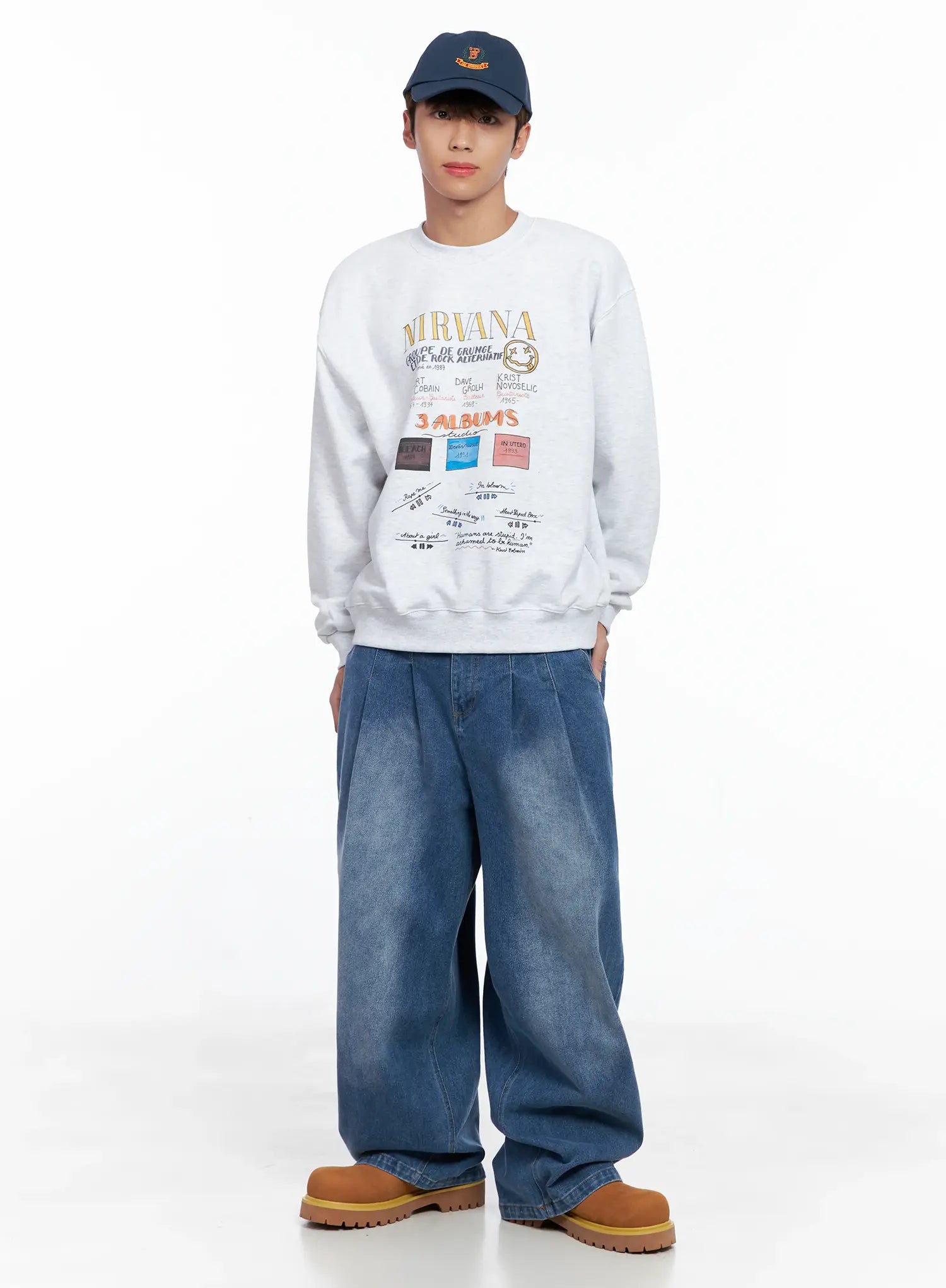 Men's Retro Band Graphic Sweatshirt IO502