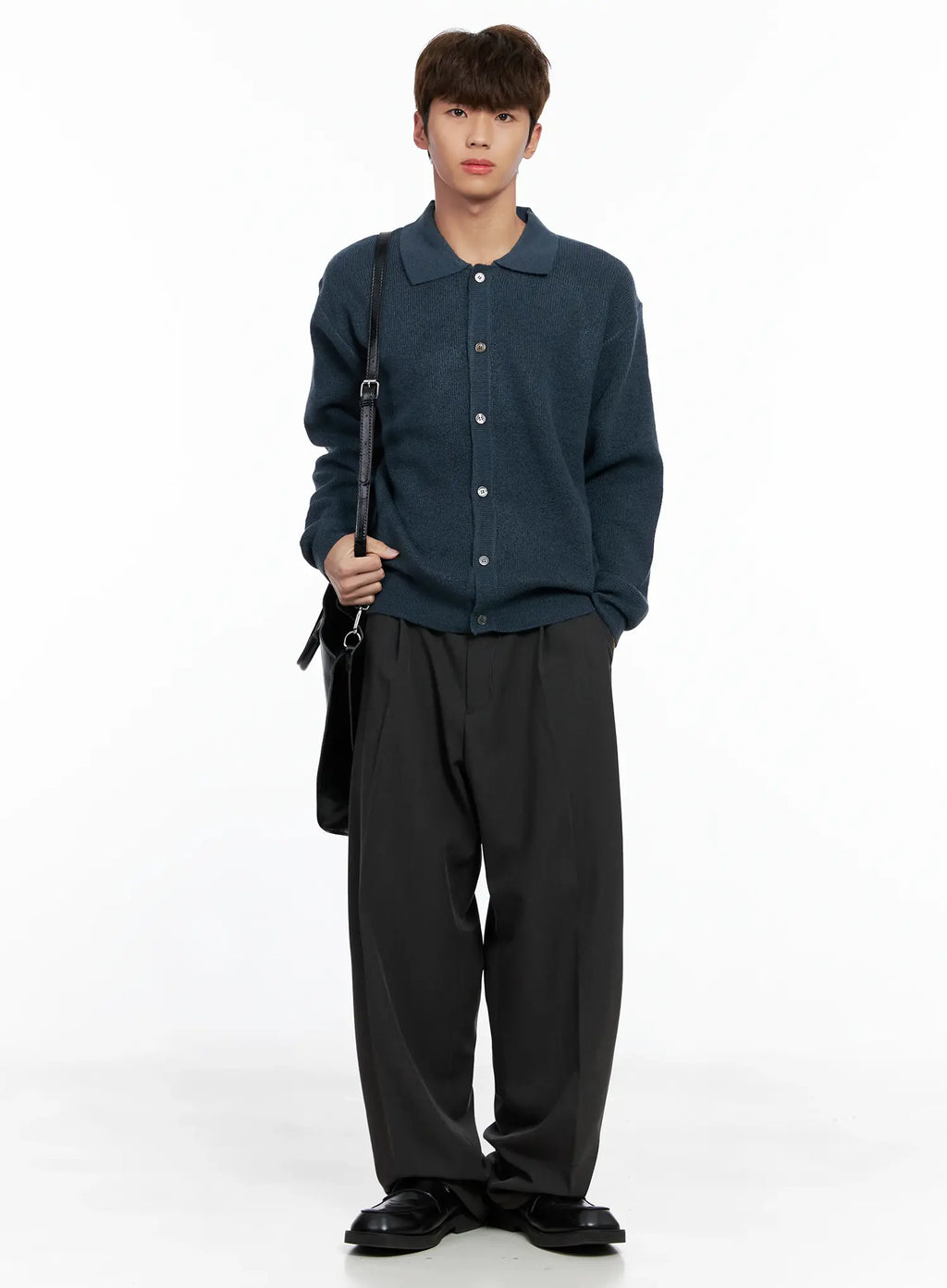 Men's Classic Button Up Knit Sweater IO506