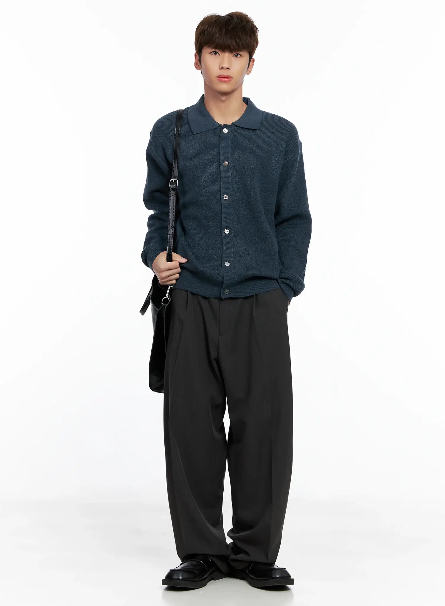 Men's Classic Button Up Knit Sweater IO506