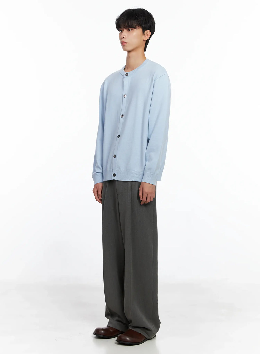 Men's Pintuck Wide-Leg Trousers IS519