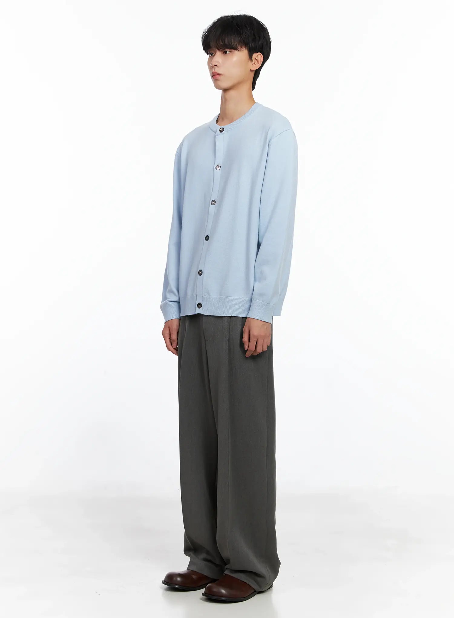 Men's Pintuck Wide-Leg Trousers IS519