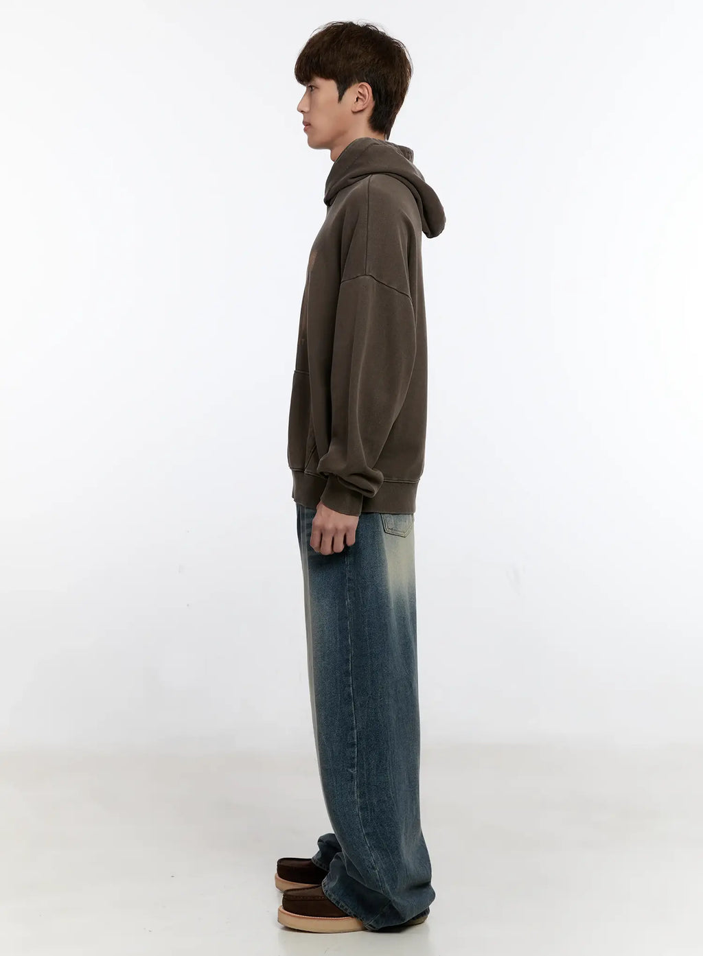 Men's Vintage Wash Baggy Jeans IS529