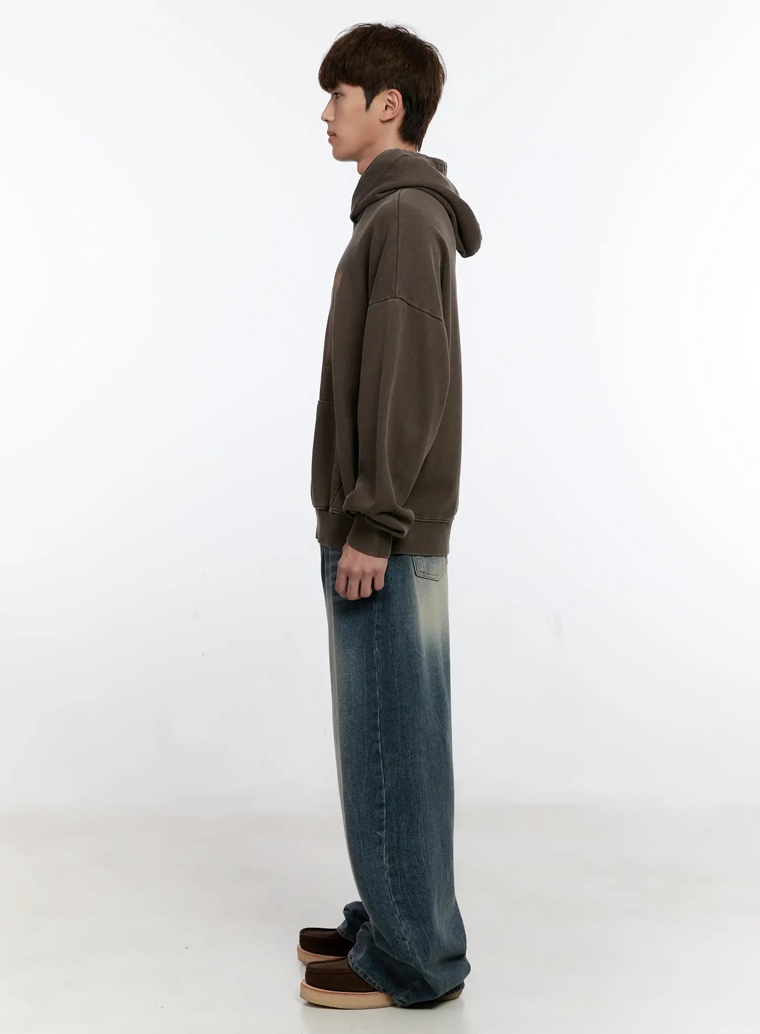 Men's Vintage Wash Baggy Jeans IS529