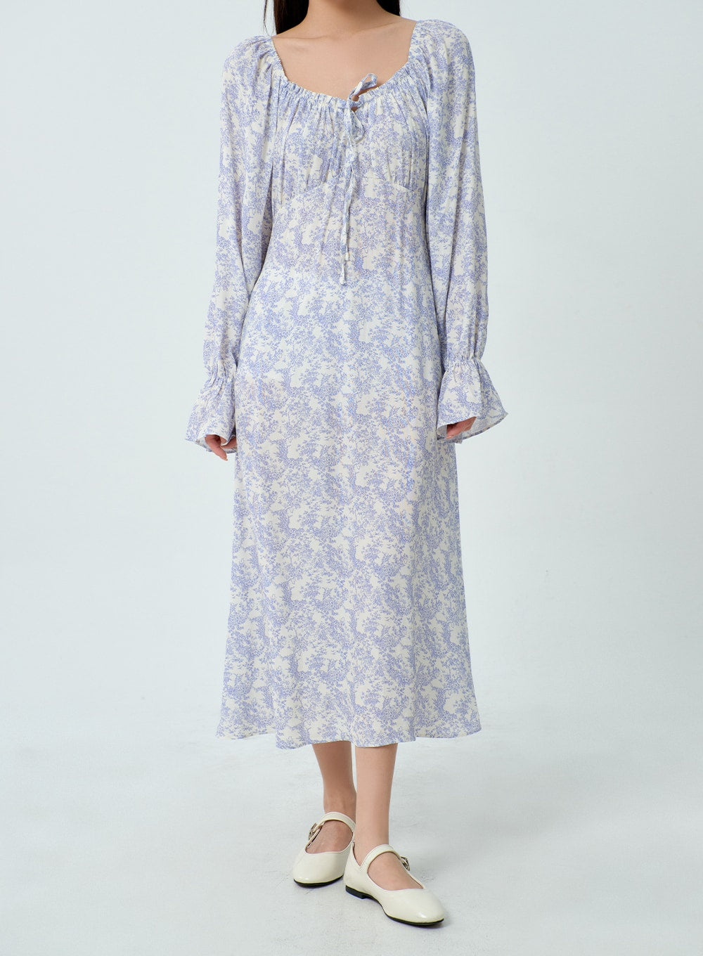 Flower Print Maxi Dress BM331