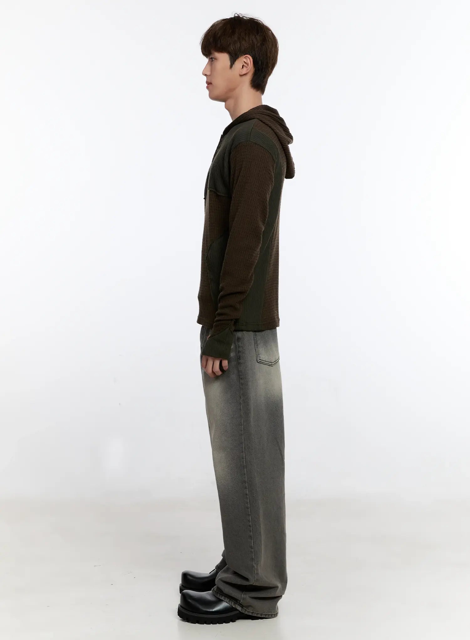 Men's Wide Washed Jeans IS530