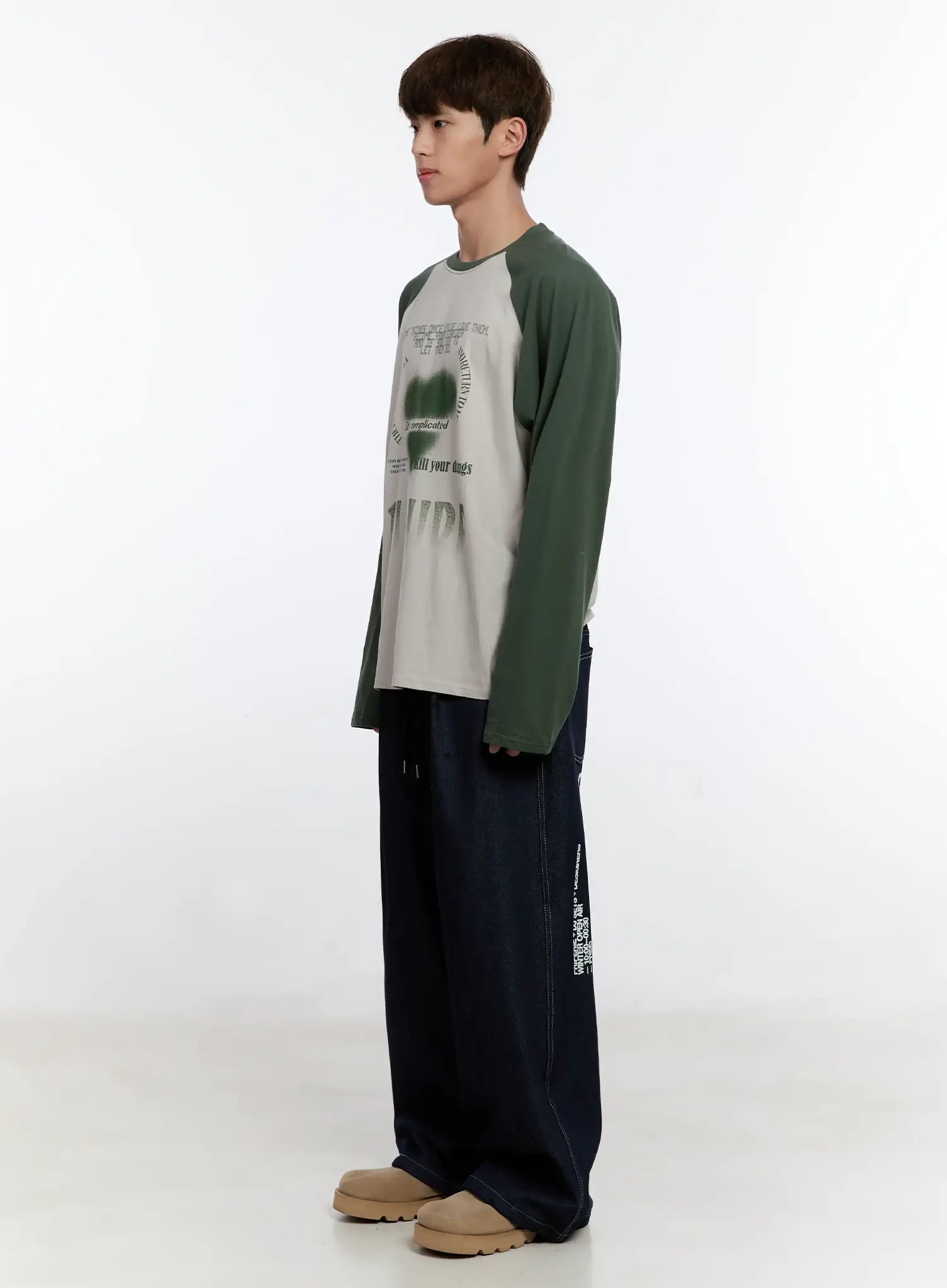 Men's Graphic Jeans (Dark Blue) IS529