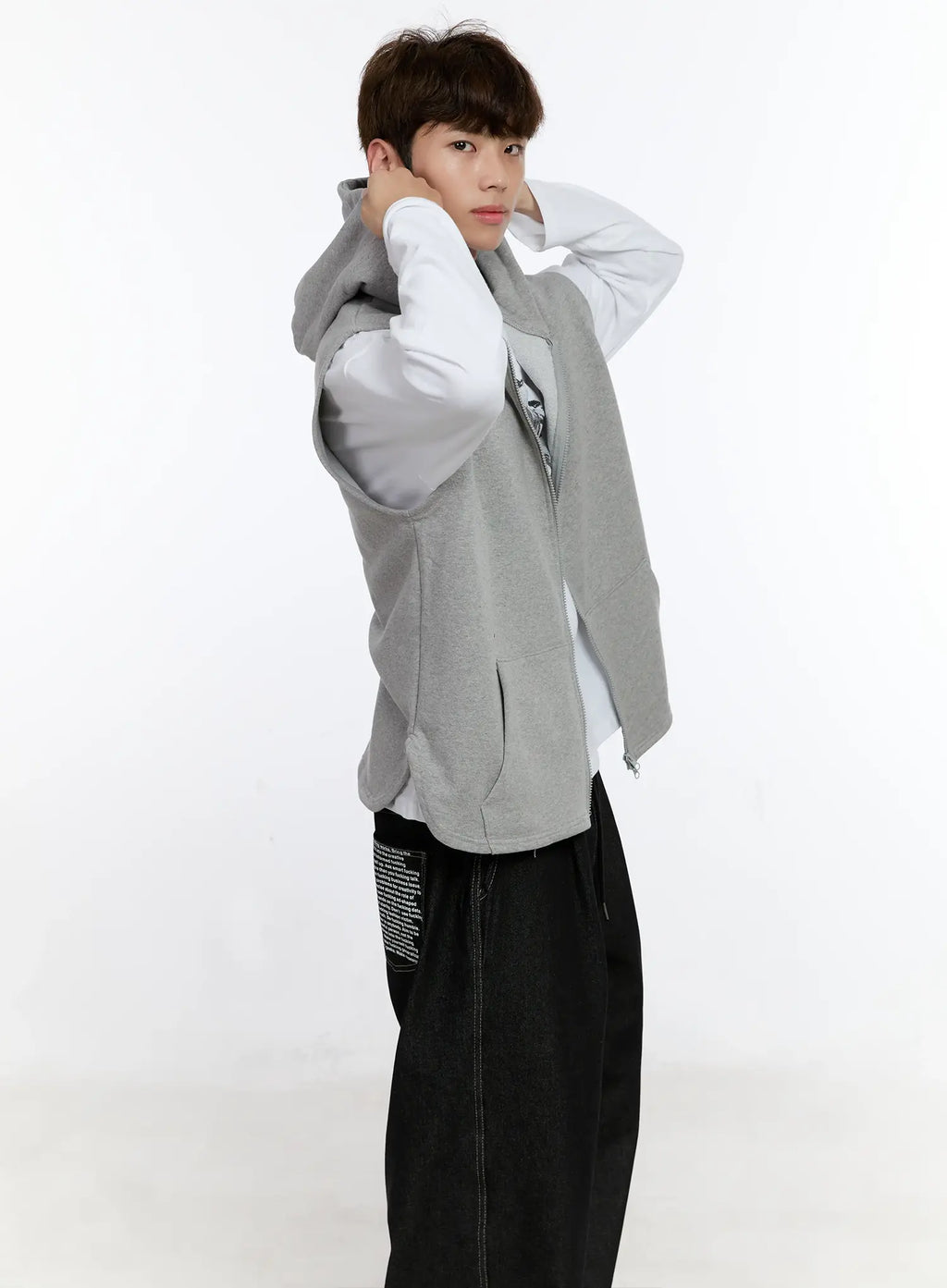 Men's Hooded Zip-Up Vest IS529