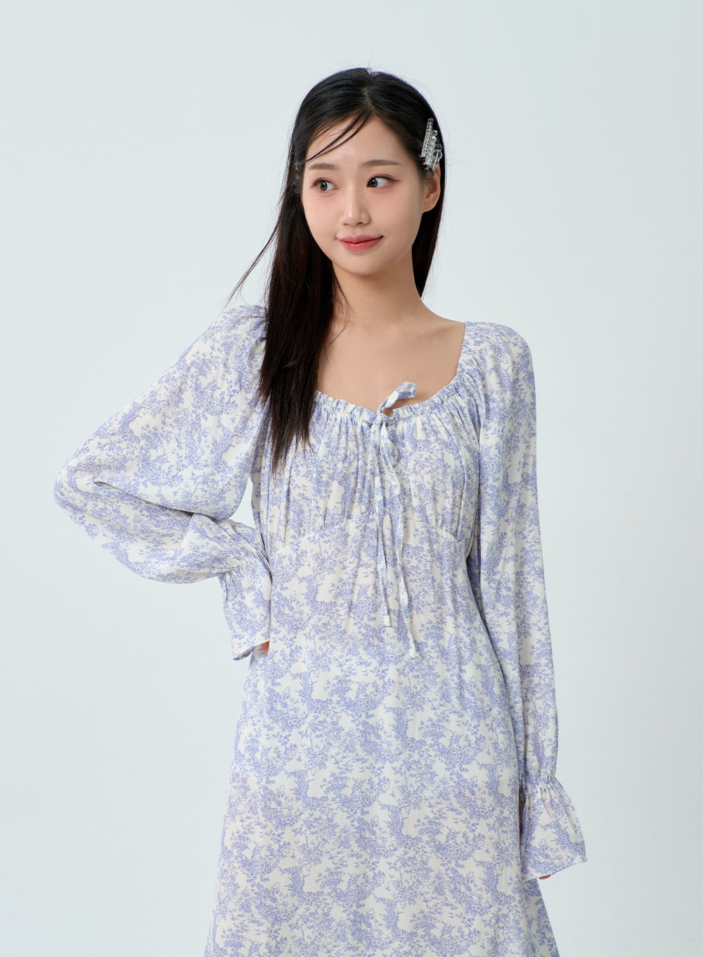 Flower Print Maxi Dress BM331