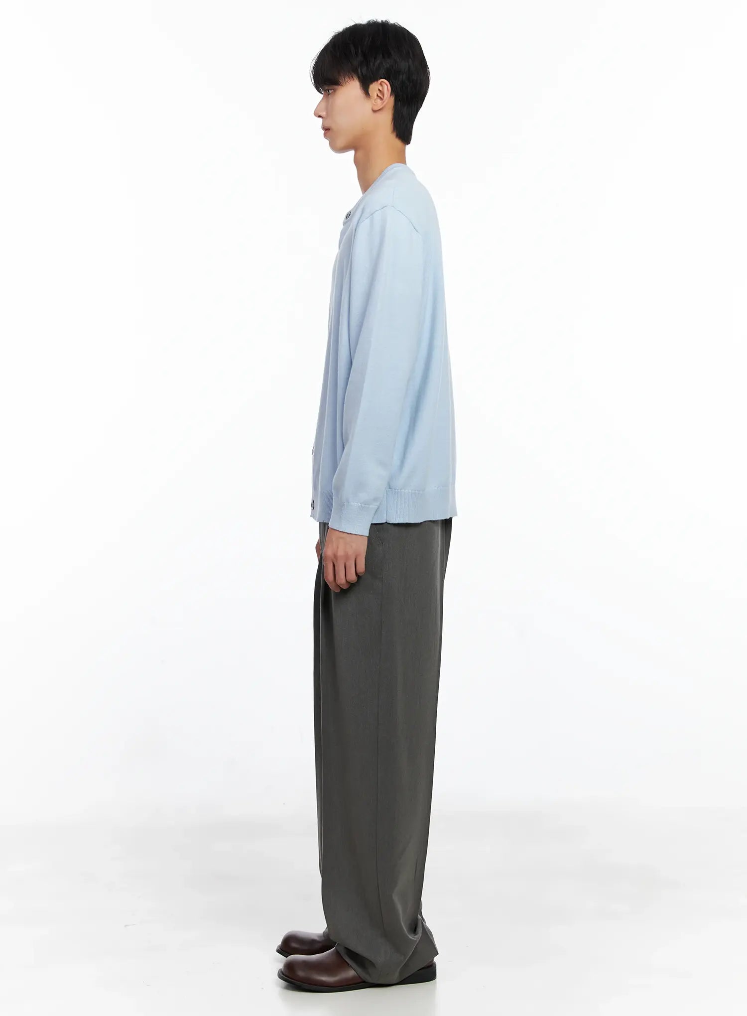 Men's Pintuck Wide-Leg Trousers IS519