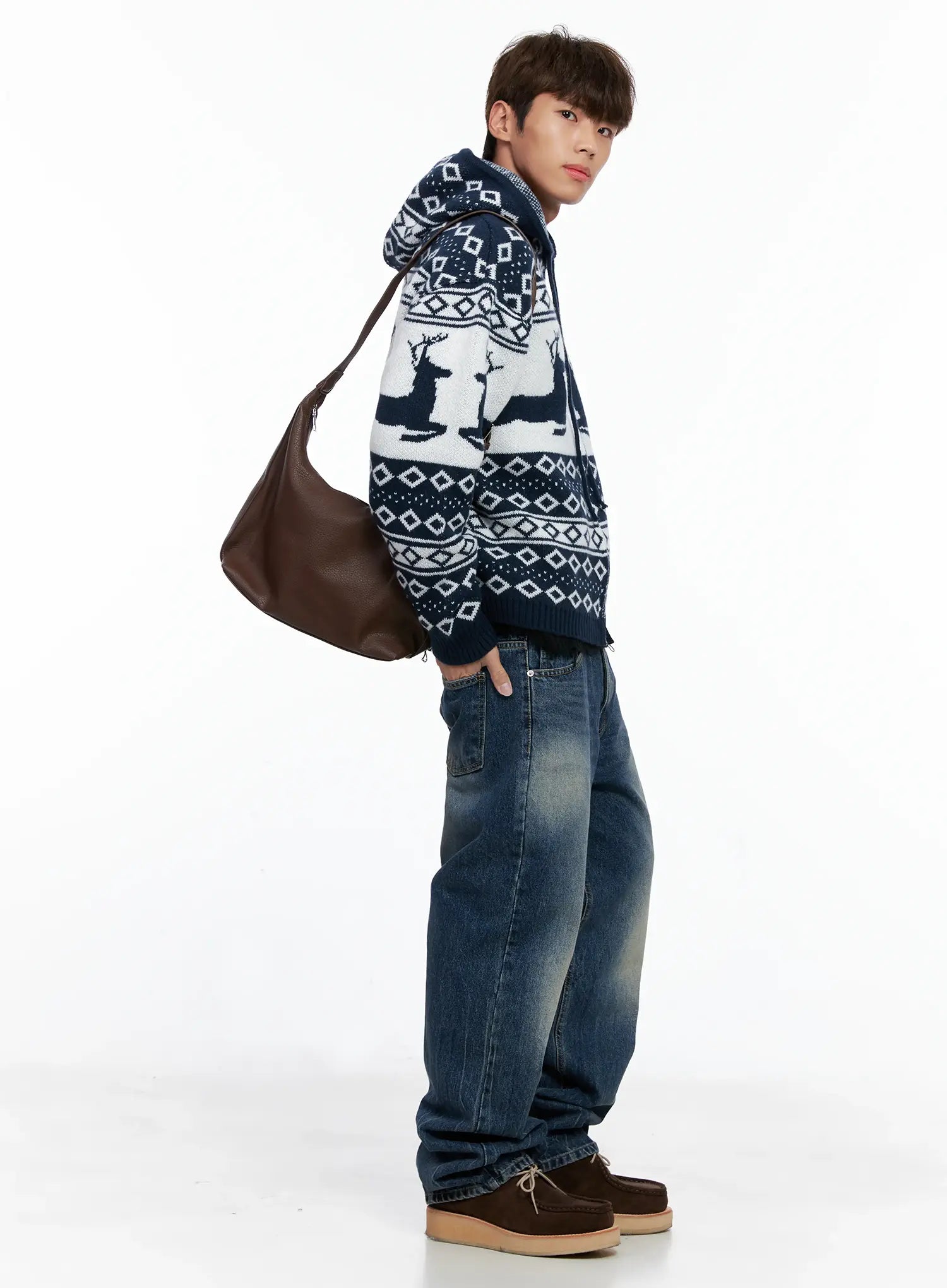 Men's Frost Hooded Knit Zip-Up IO502