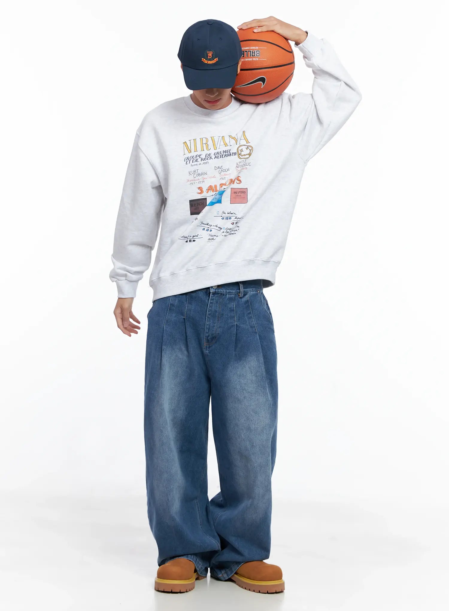 Men's Retro Band Graphic Sweatshirt IO502