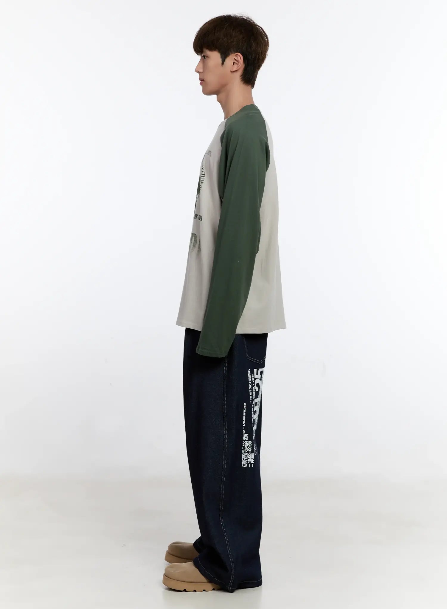 Men's Graphic Jeans (Dark Blue) IS529