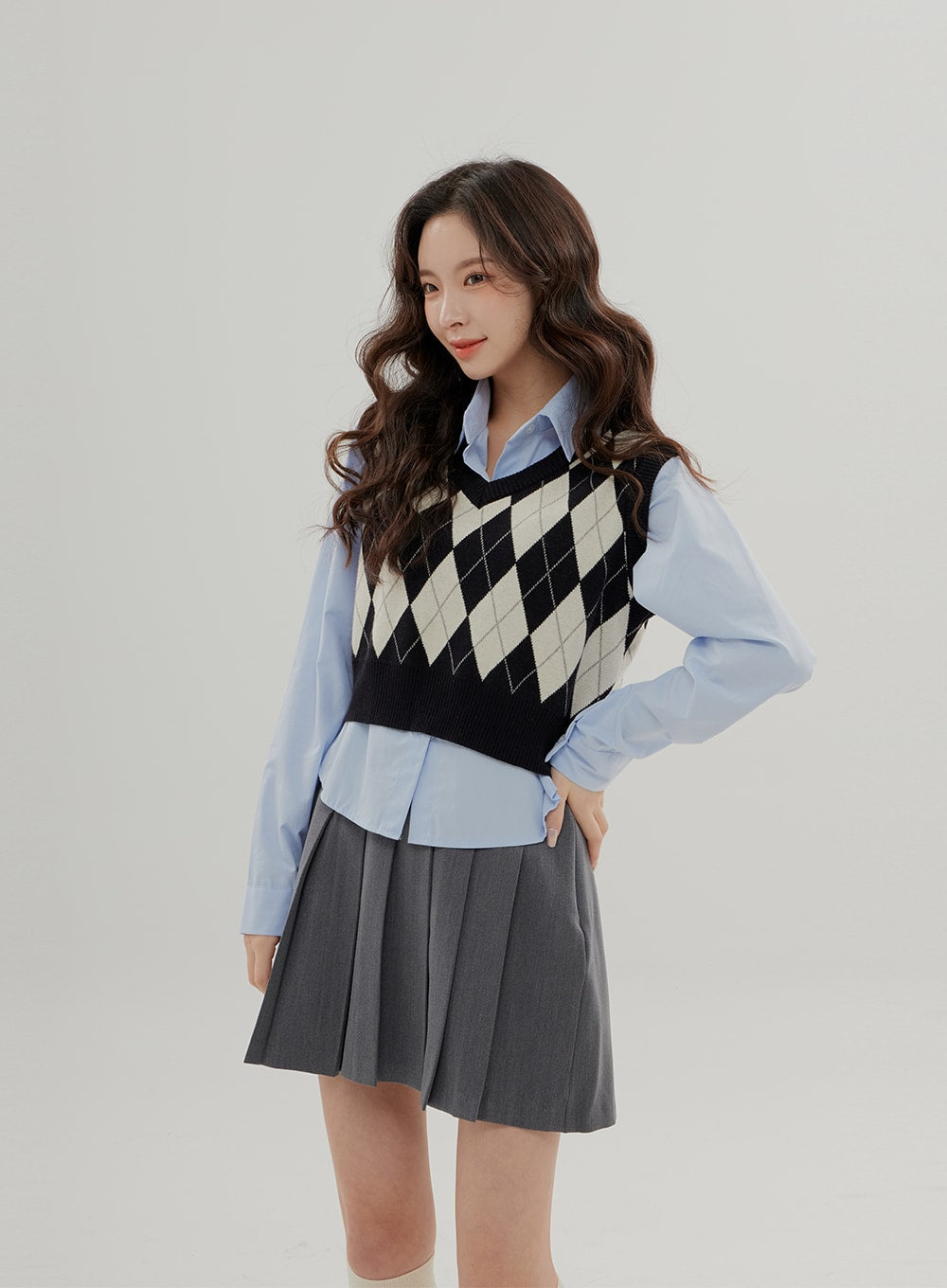 Cropped Long Sleeve Shirt B0802