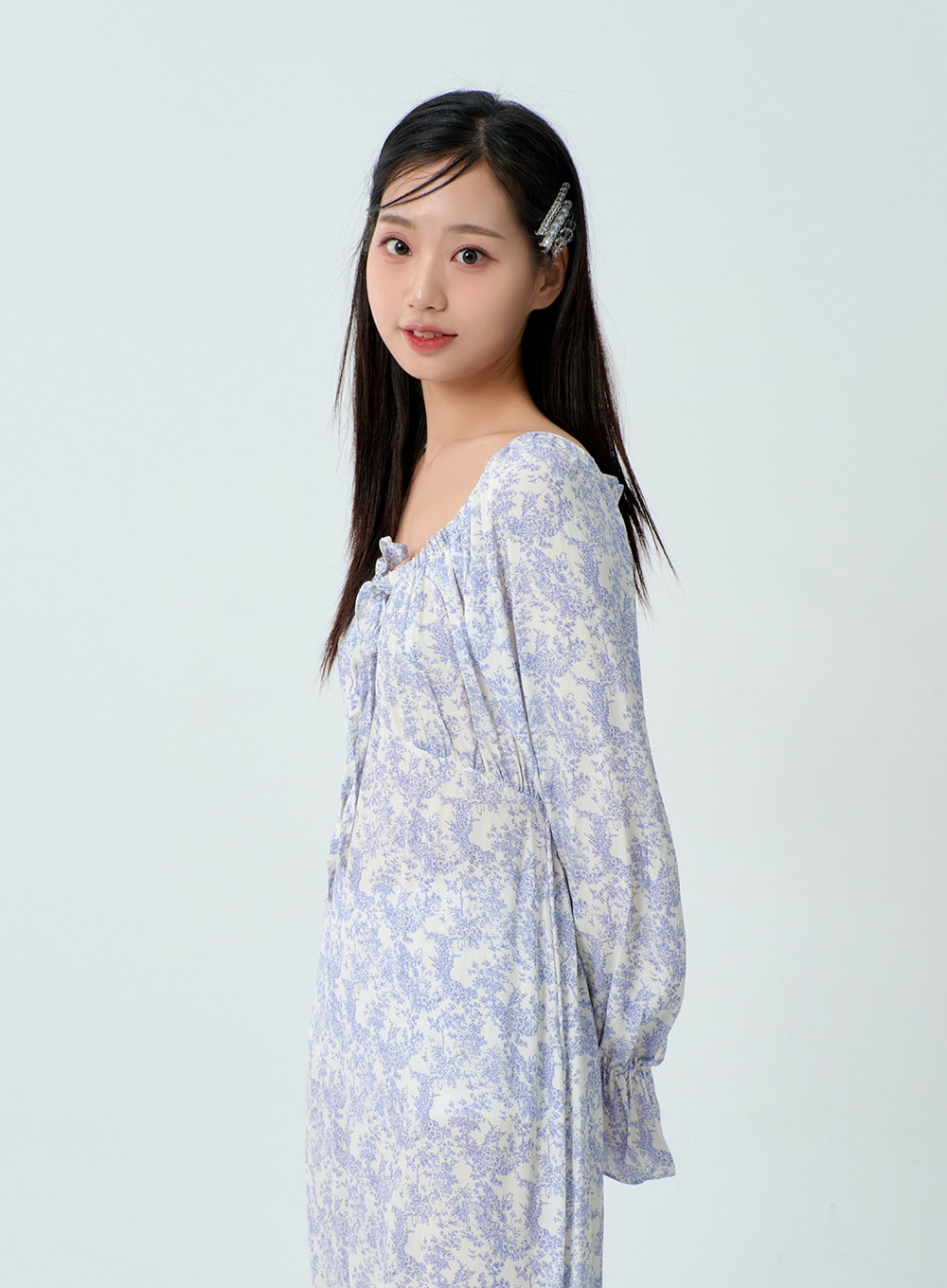 Flower Print Maxi Dress BM331