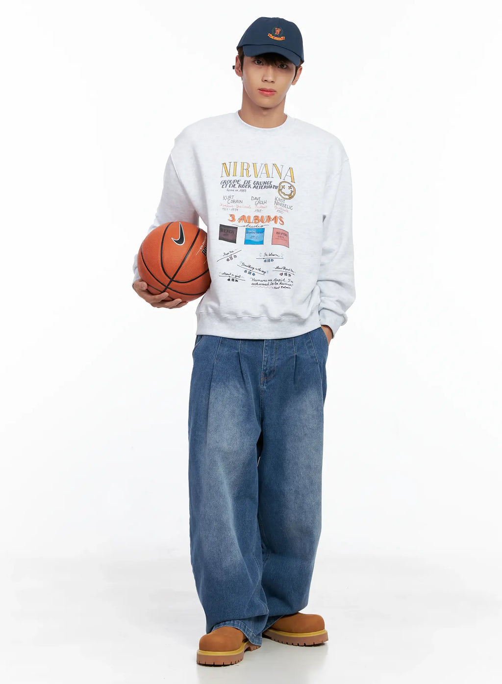 Men's Retro Band Graphic Sweatshirt IO502