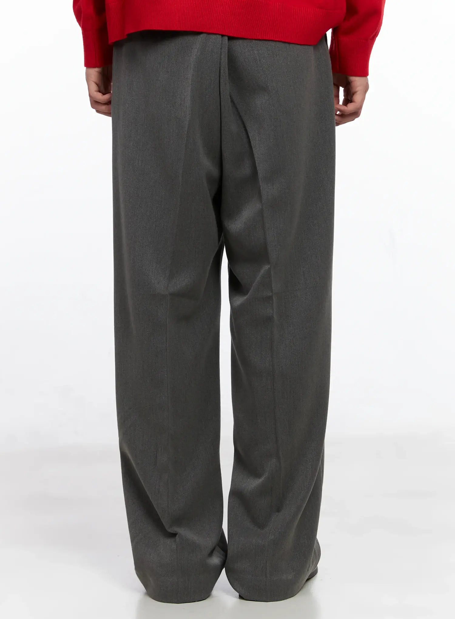 Men's Pintuck Wide-Leg Trousers IS519
