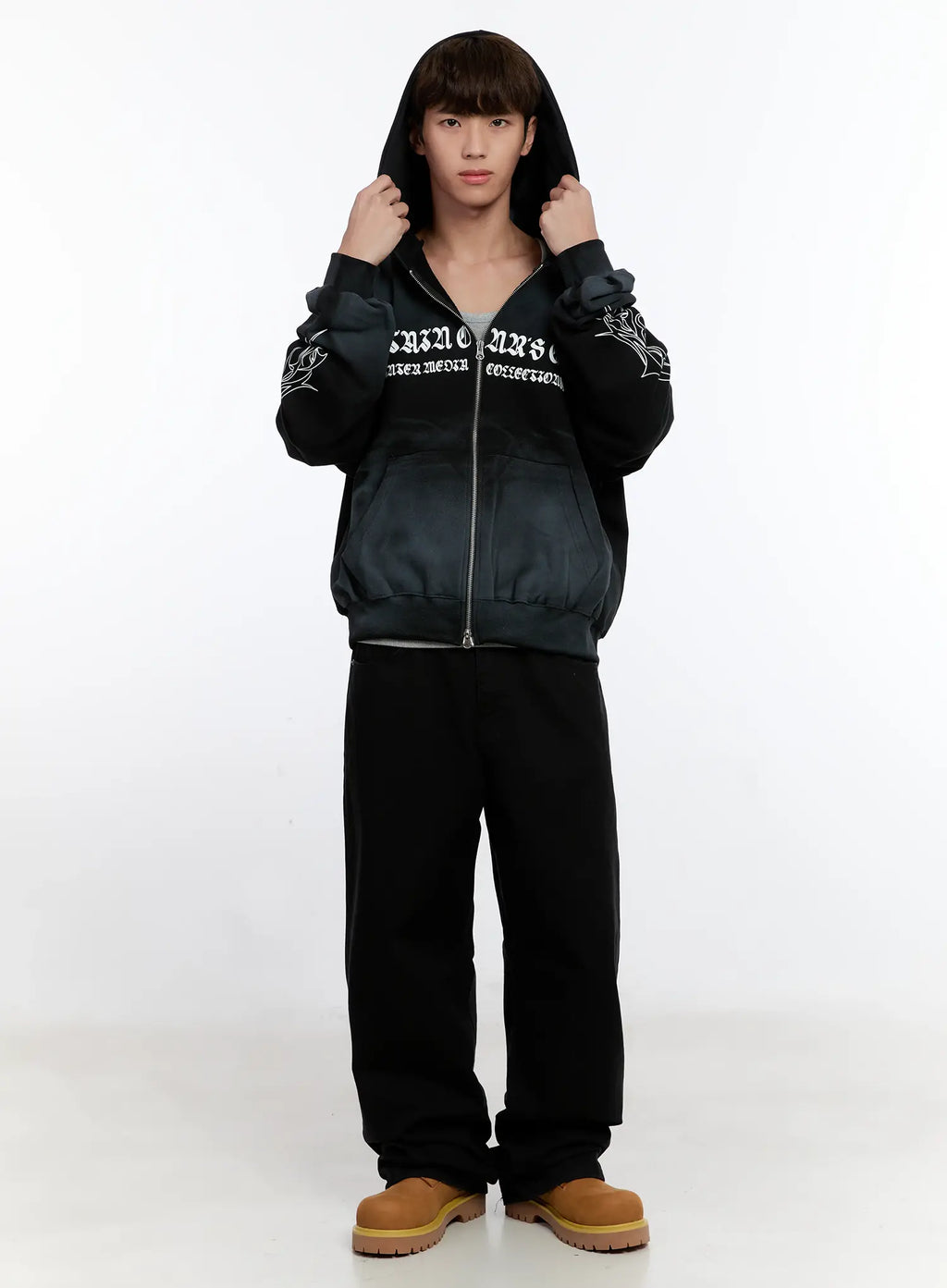 Men's Graphic Zip-Up Hoodie IS530