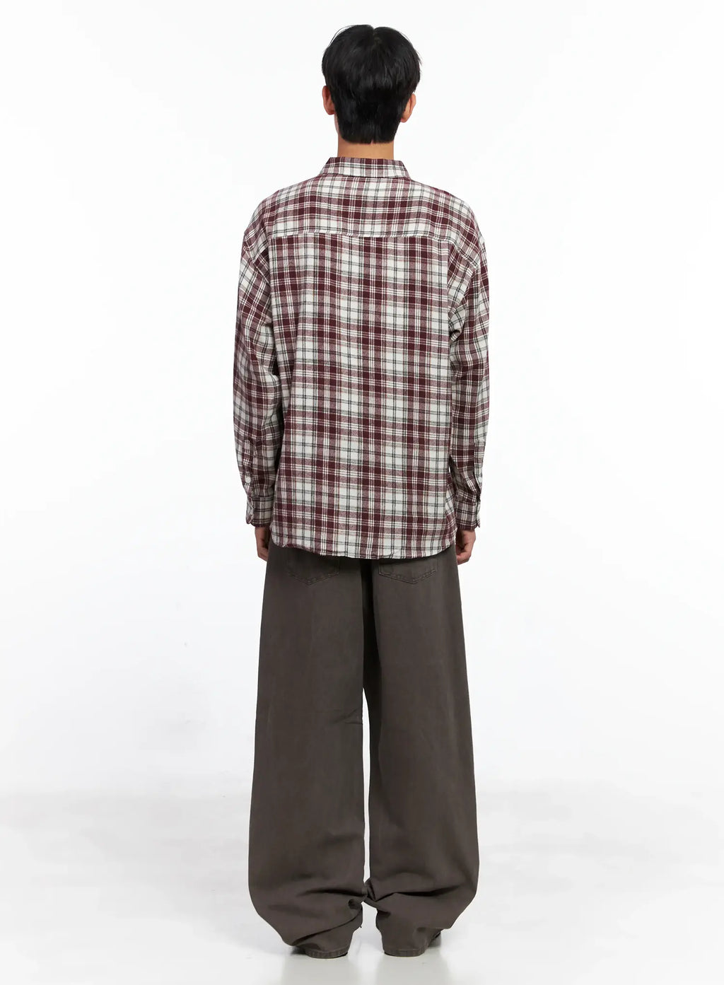 Men's Washed Wide-Leg Pants IS519