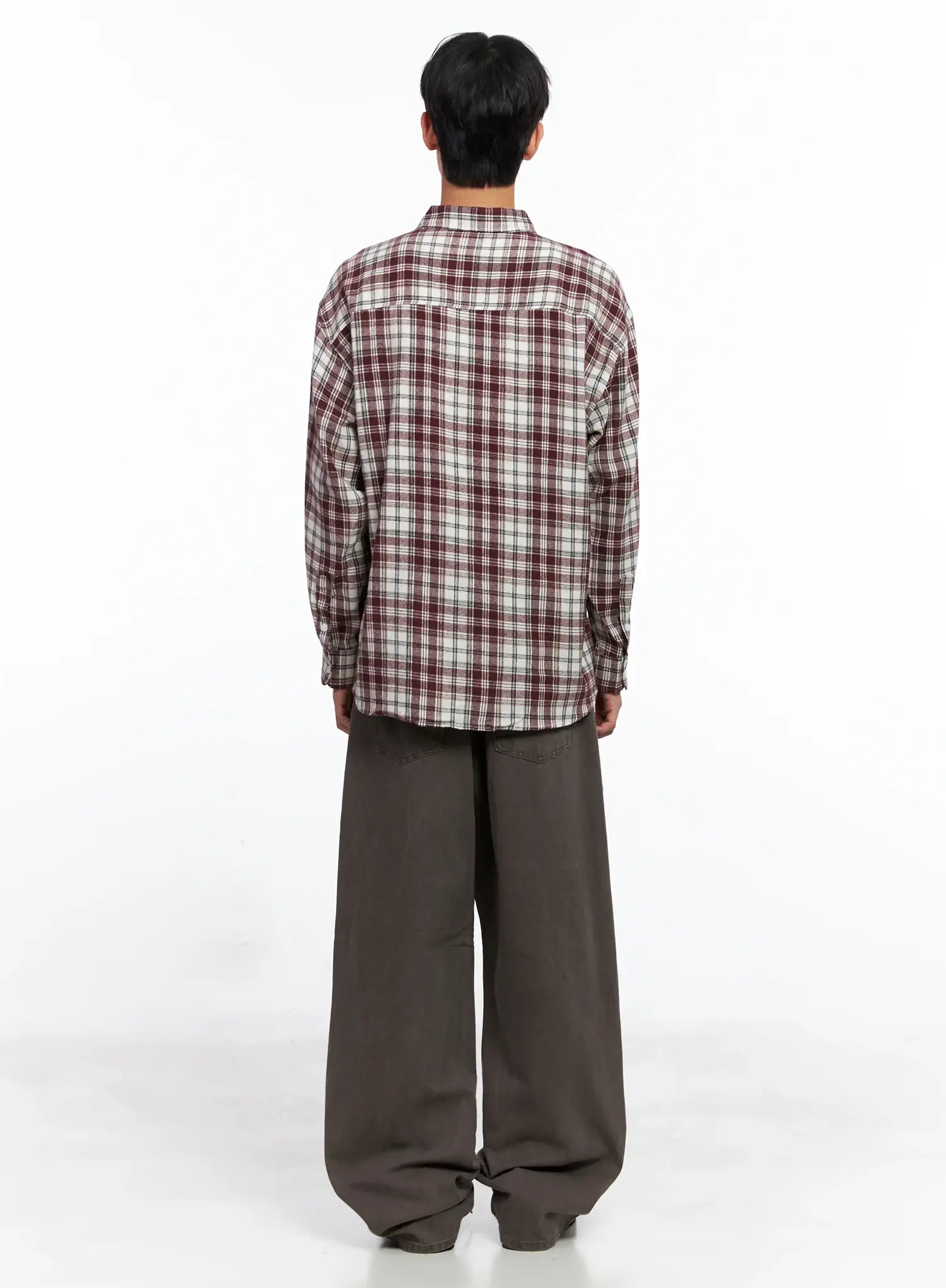 Men's Washed Wide-Leg Pants IS519
