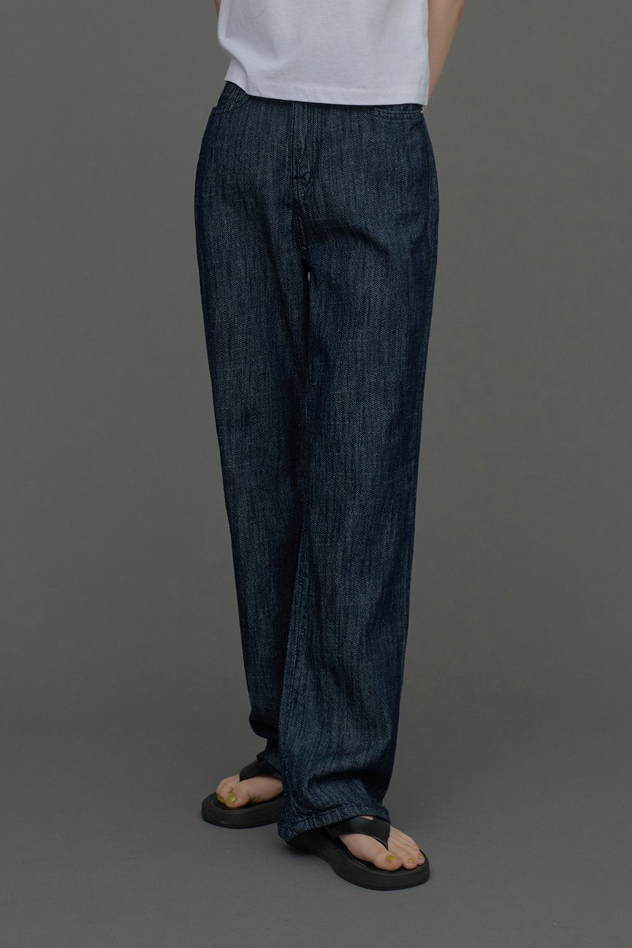 Indigo Wide Leg Jeans CCA15