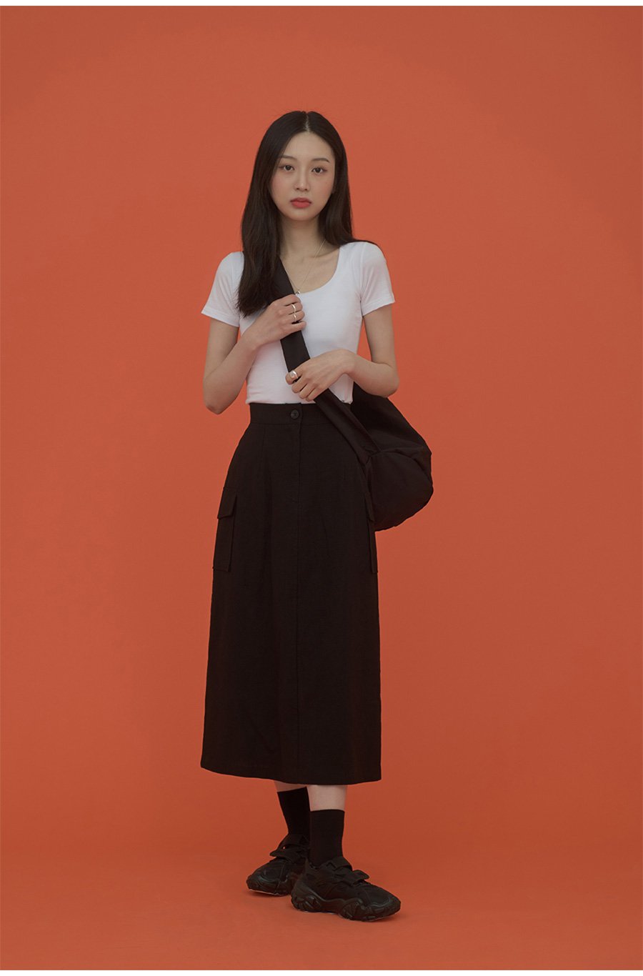 Square Neck Slim Fit Short Sleeve T Shirt CM5