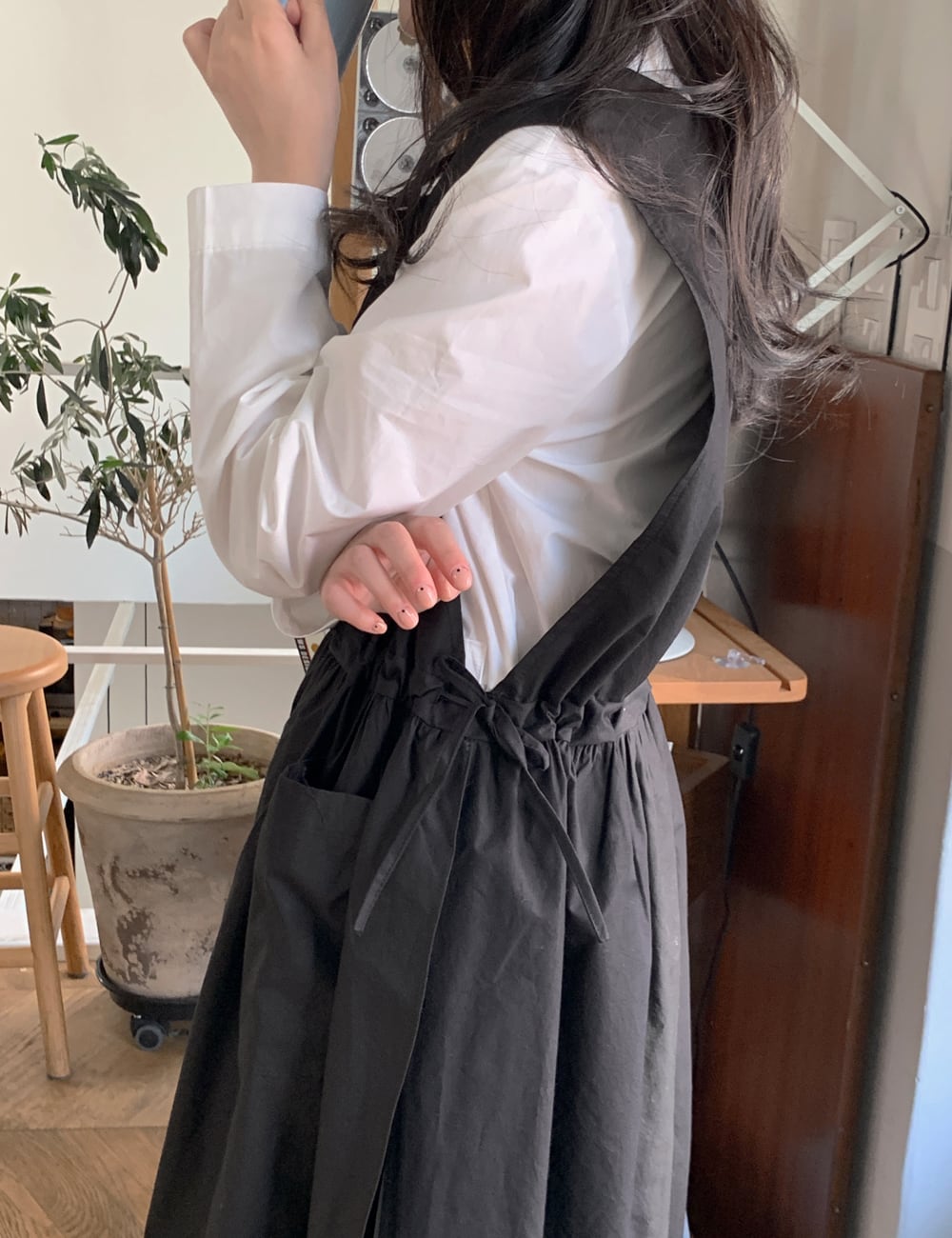 Pintuck Drawstring Waist Dress BA15