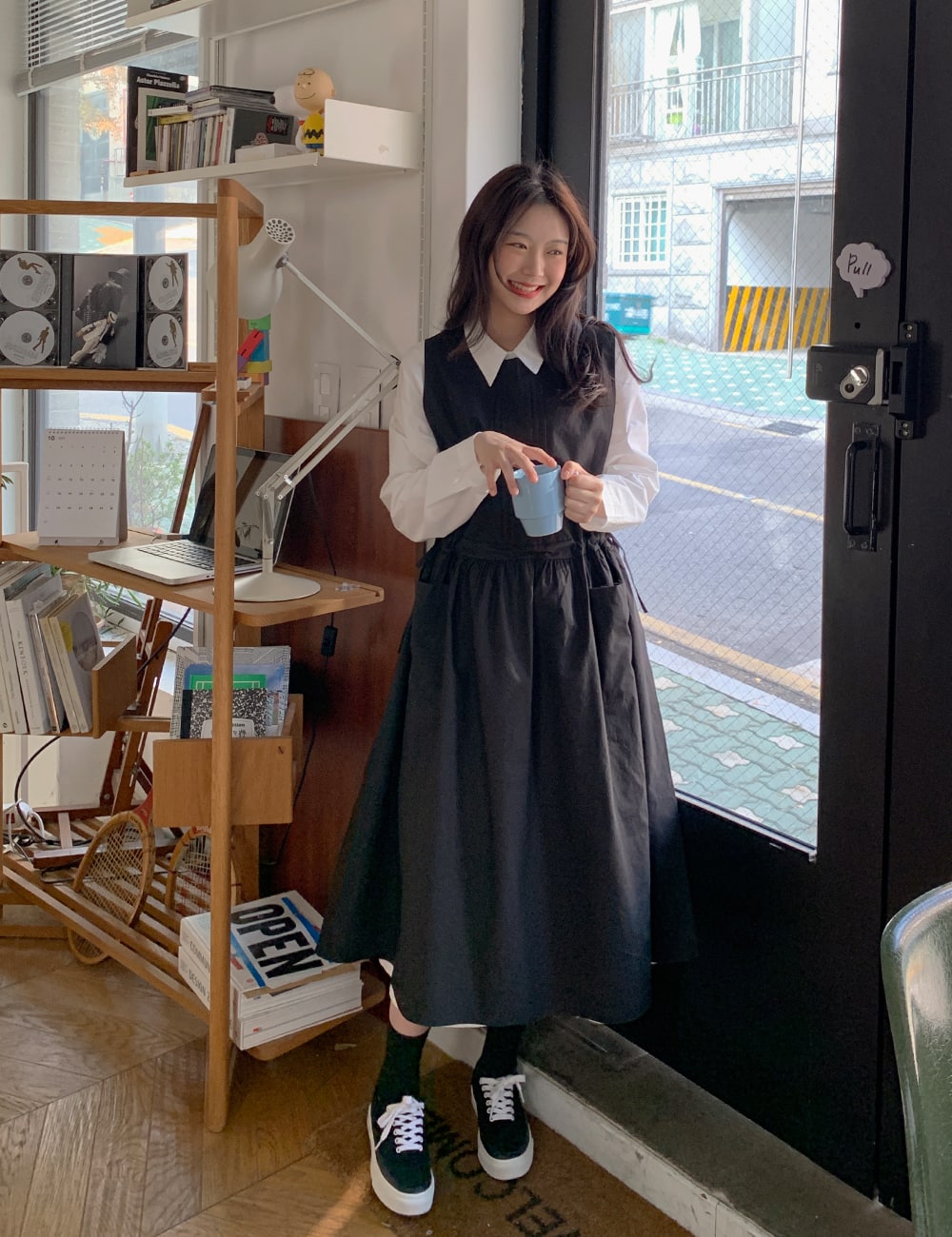 Pintuck Drawstring Waist Dress BA15