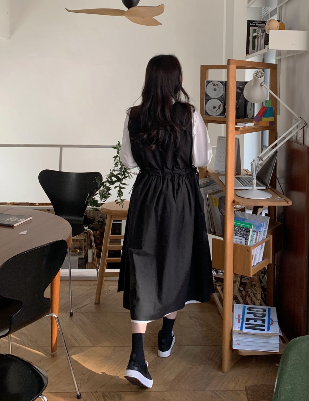 Pintuck Drawstring Waist Dress BA15